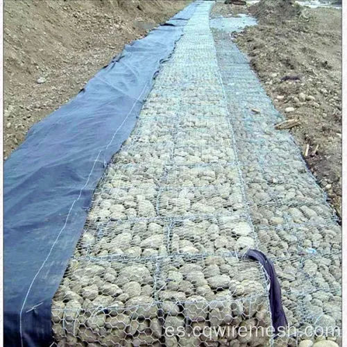 Caja de jaula de piedra Gabion, caja de gabion de PVC